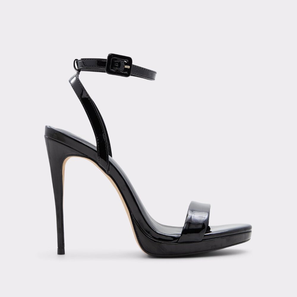 Aldo "Kat" Black Strappy Stiletto Sandals (7.5) - Brand new in box, never worn